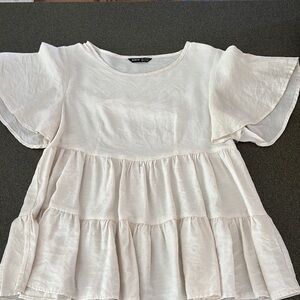 SHEIN Cream Textured Top